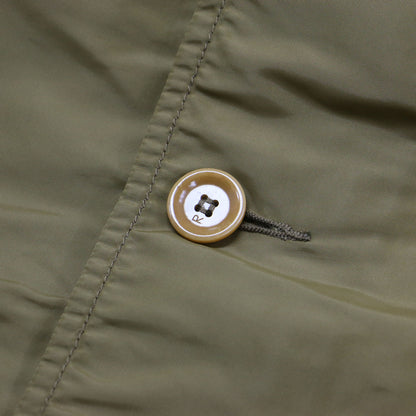 厚ナイロンの908ミリタリーコート / ロング丈 Aライン フード ドローコード ジップ ロゴ ユニセックス