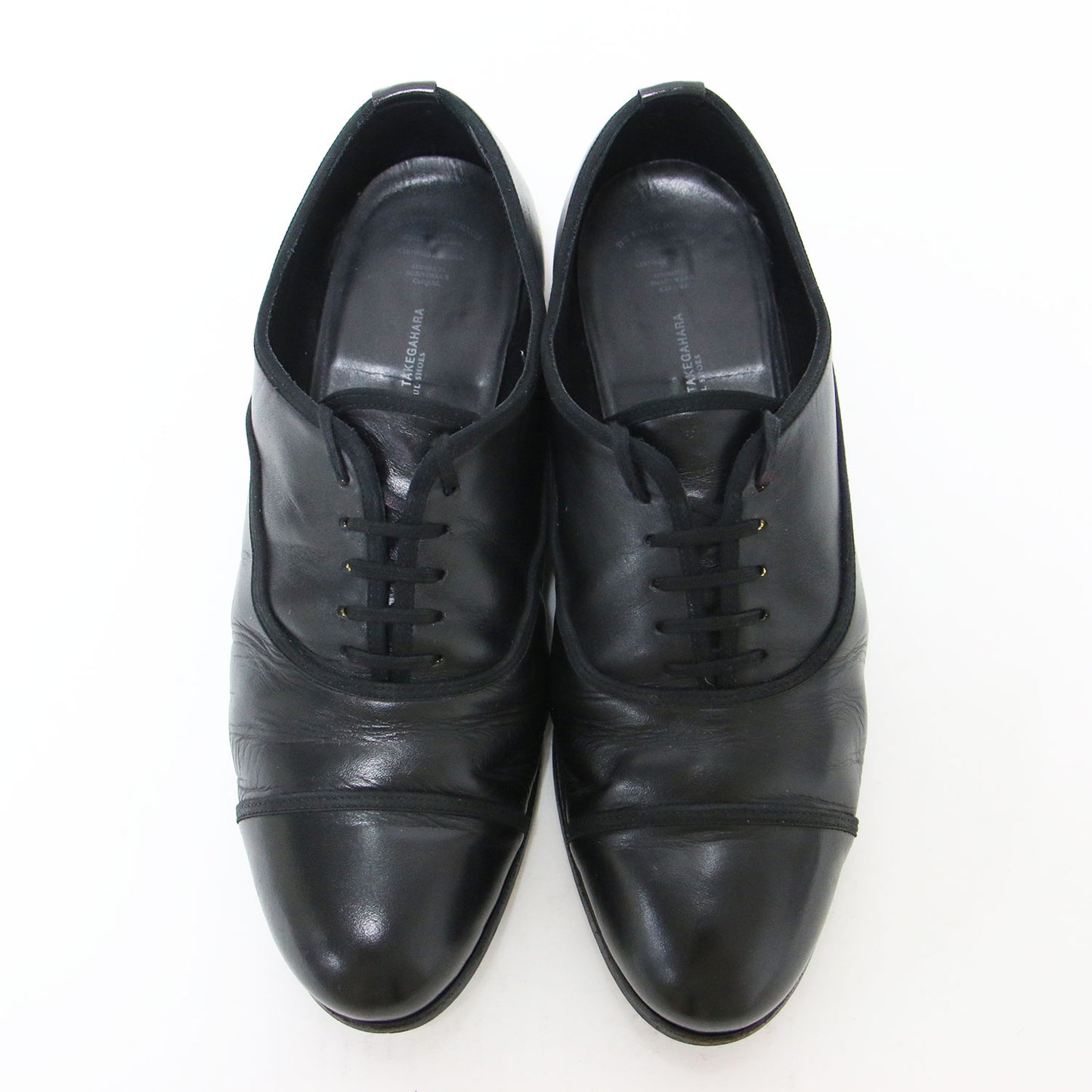 ストレートチップ ドレスシューズ / フラット レースアップ パイピング レザー