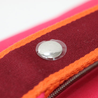 ブリッド ア ブラック / GM ポーチ ワンハンドル ブランドマーク 刺繍 キャンバス コットン レザー