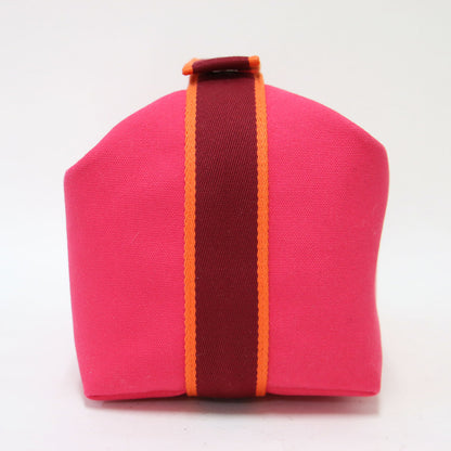 ブリッド ア ブラック / GM ポーチ ワンハンドル ブランドマーク 刺繍 キャンバス コットン レザー