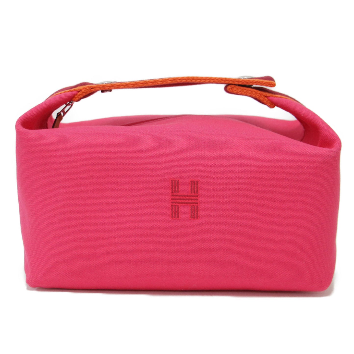 ブリッド ア ブラック / GM ポーチ ワンハンドル ブランドマーク 刺繍 キャンバス コットン レザー