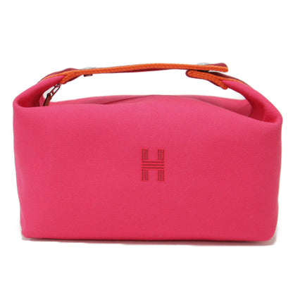 ブリッド ア ブラック / GM ポーチ ワンハンドル ブランドマーク 刺繍 キャンバス コットン レザー