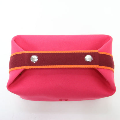 ブリッド ア ブラック / GM ポーチ ワンハンドル ブランドマーク 刺繍 キャンバス コットン レザー