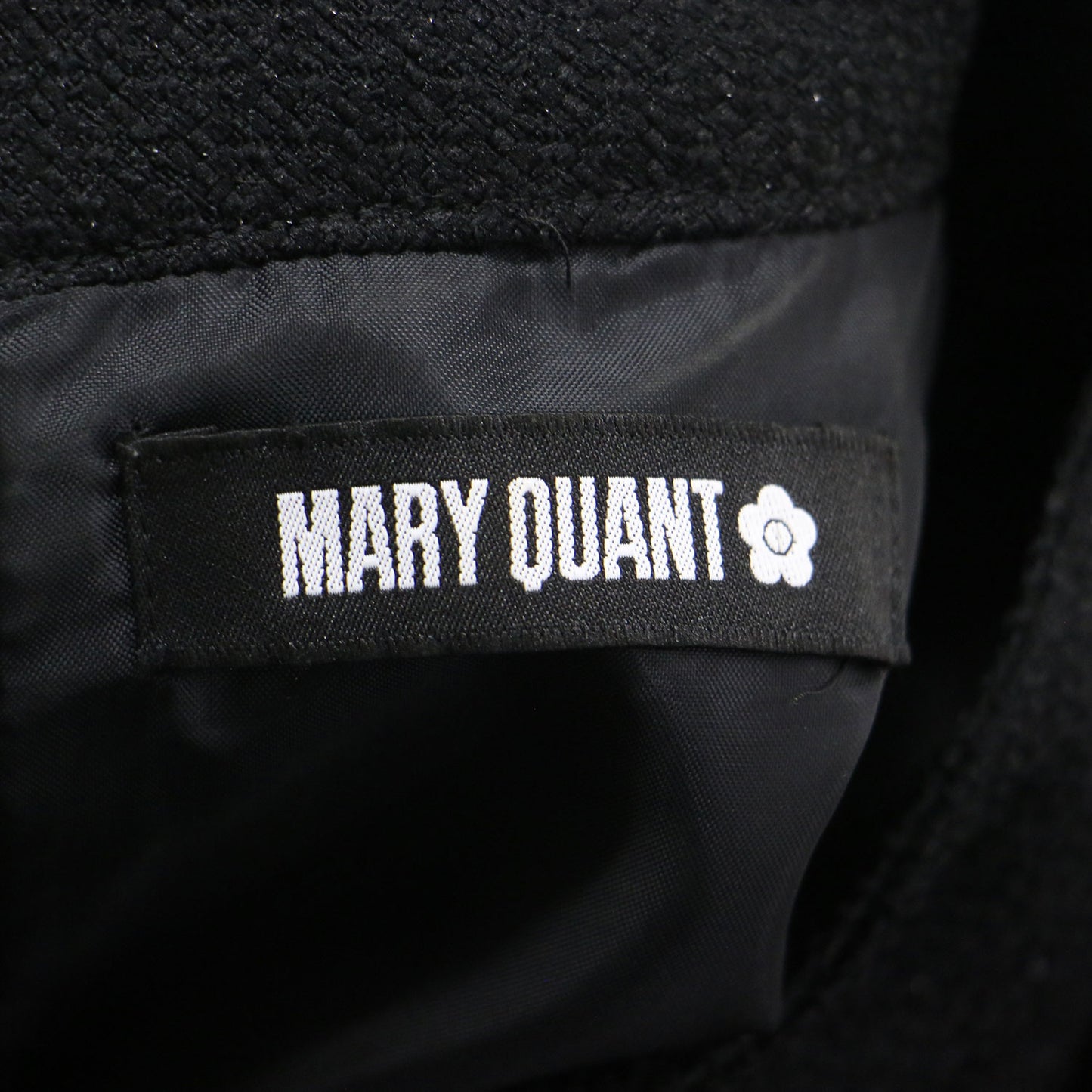 ファンシーラメ ブッチャー ワンピース / ドレス スタンドカラー フレンチスリーブ ミニ丈 デイジー刺繍