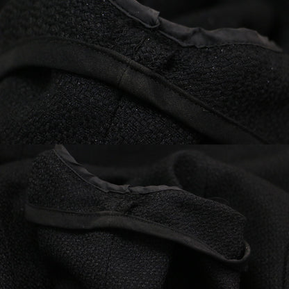 ファンシーラメ ブッチャー ワンピース / ドレス スタンドカラー フレンチスリーブ ミニ丈 デイジー刺繍