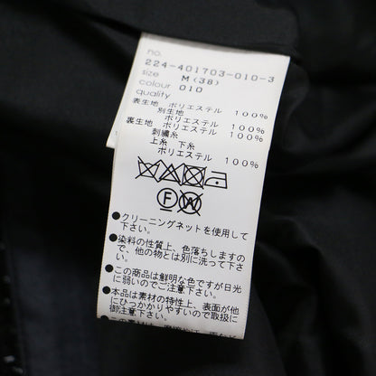 ラメ チェック ツイード ワンピース / ドレス 長袖 クルーネック ミニ丈 パフスリーブ ロゴ 刺繍