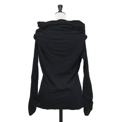 24秋冬 ギャザー オフショル カットトップス / カットソー 長袖 コンパクト コットン