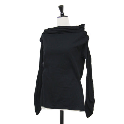 24秋冬 ギャザー オフショル カットトップス / カットソー 長袖 コンパクト コットン