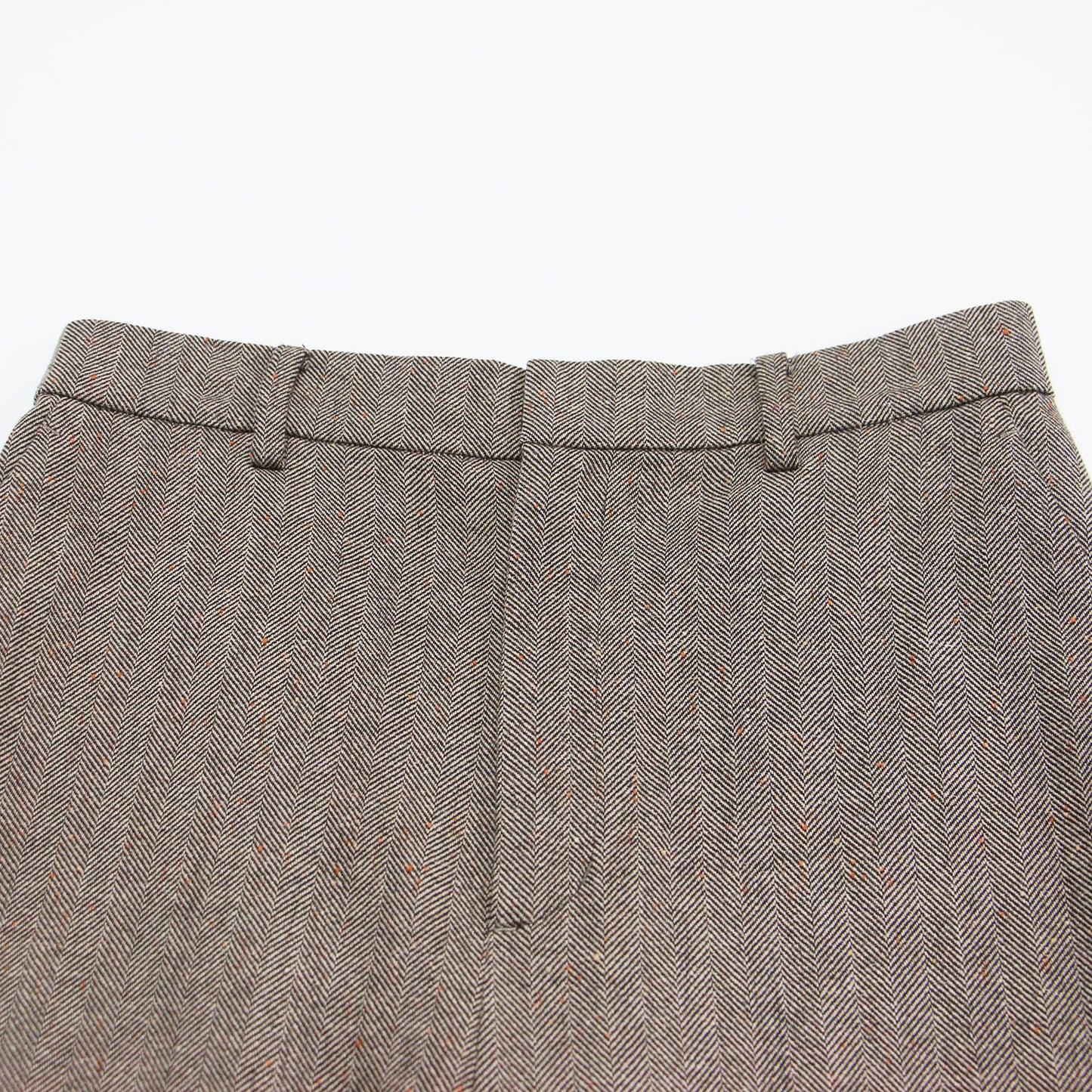 24秋冬 カラーネップ ツイードパンツ / ストレート センタープレス フルレングス シルク ウール