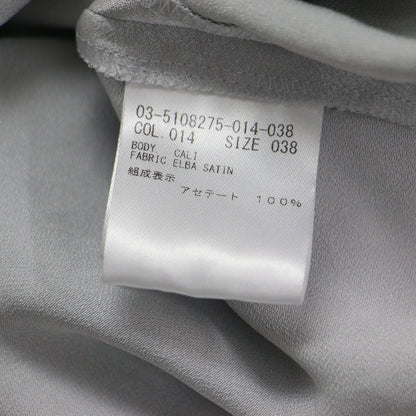 25春夏 サテン ロングスリーブブラウス / Elba Satin Cali Blouse プルオーバー クルーネック スリット