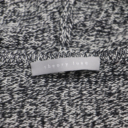 MIXニットフードロングカーディガン / ガウン 長袖 ミドルゲージ ウール カシミヤ