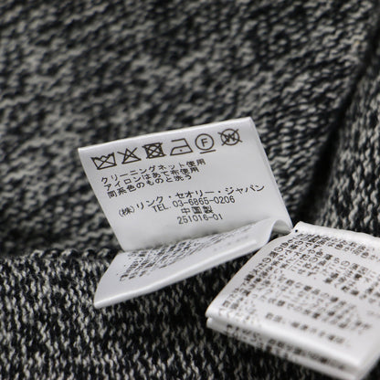 MIXニットフードロングカーディガン / ガウン 長袖 ミドルゲージ ウール カシミヤ