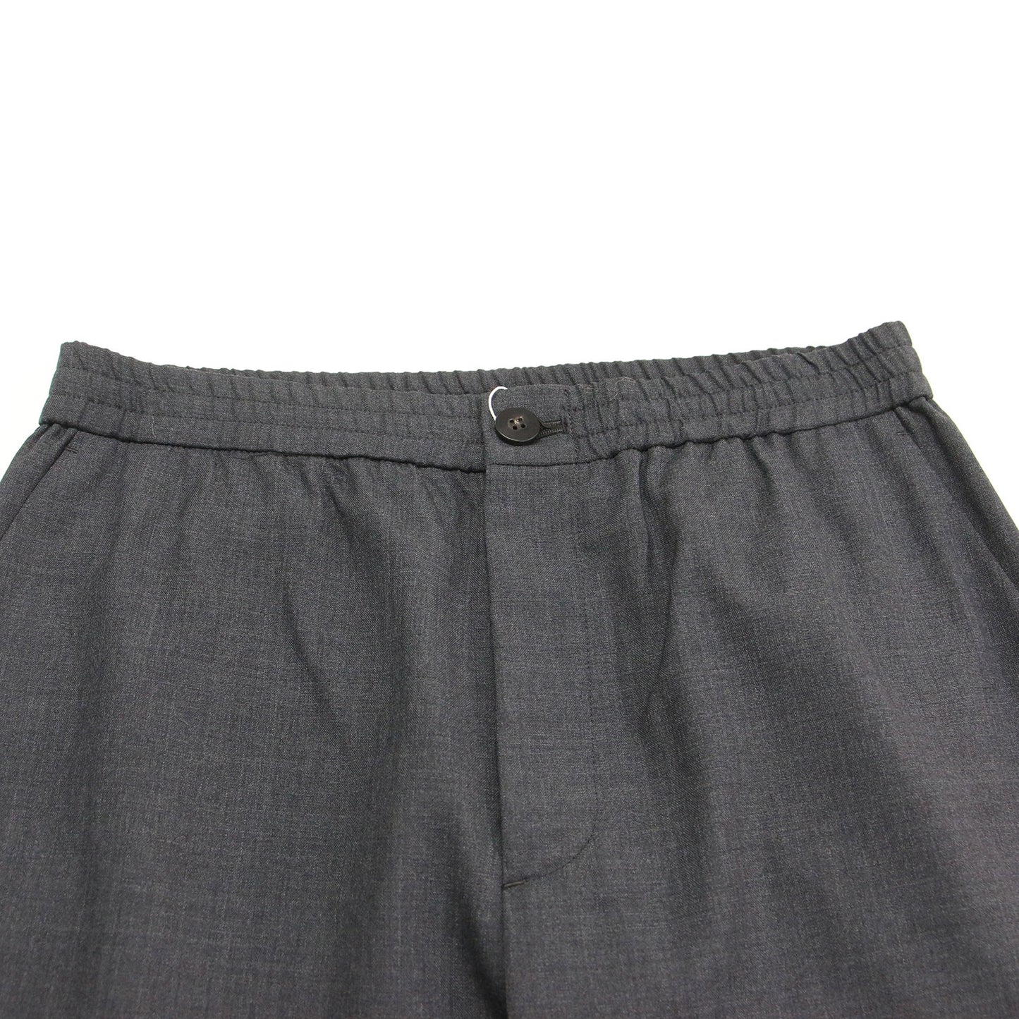 23秋冬 スムースウール イージーストレートパンツ / マニッシュ ワイド ウエストゴム ストレッチ