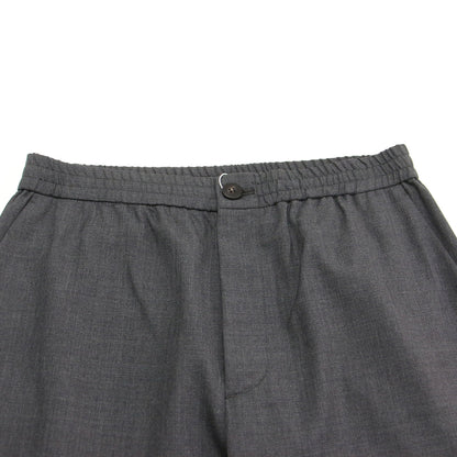 23秋冬 スムースウール イージーストレートパンツ / マニッシュ ワイド ウエストゴム ストレッチ