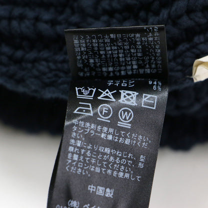 25春夏 コットン スラブ ニット ベスト / ジレ ショート丈 Vネック