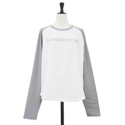 ラグランスリーブ 長袖 シャツ / COLOR RAGLAN TOP カットソー ロングスリーブ クルーネック ロゴ バイカラー コットン