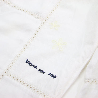 24春夏 SLOBE citron. Funny 刺繍 パンツ / イージーパンツ フルレングス ワイド レース コットン