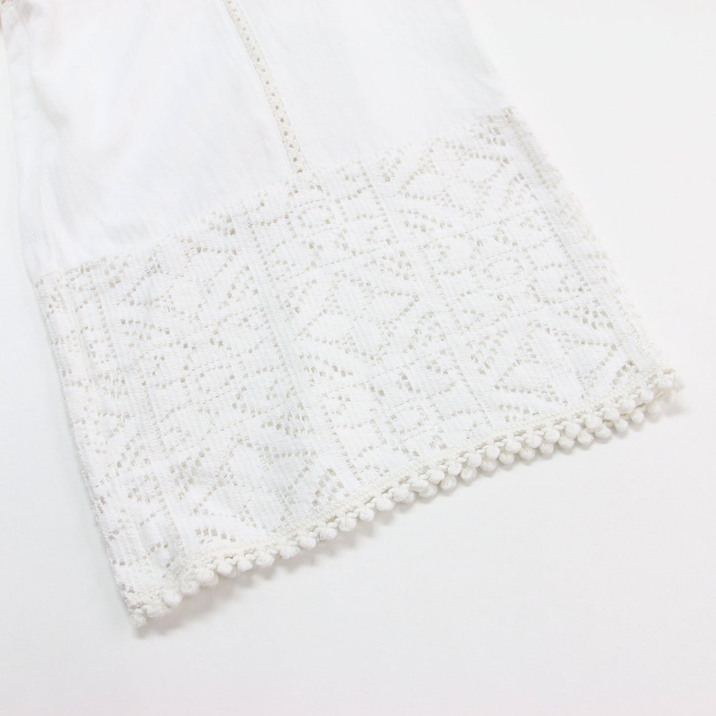 24春夏 SLOBE citron. Funny 刺繍 パンツ / イージーパンツ フルレングス ワイド レース コットン