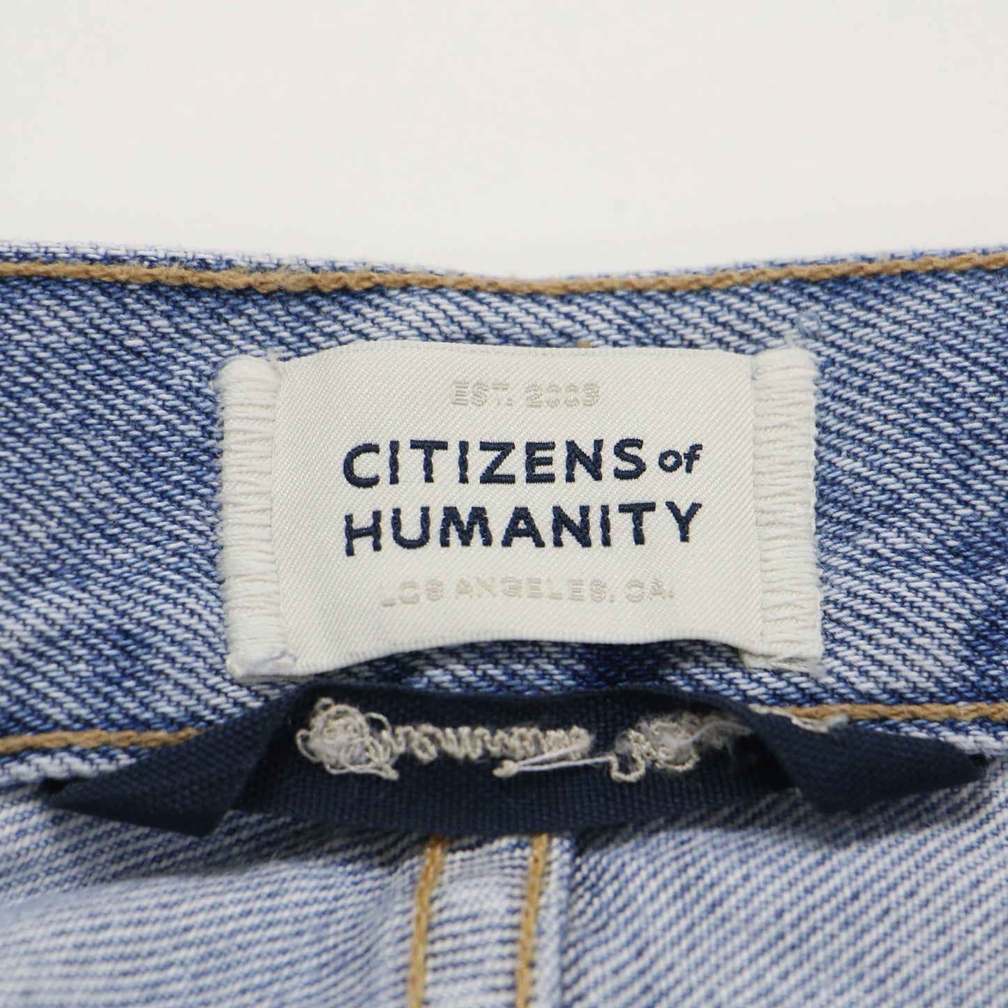 21秋冬 ワイド カーブ デニム パンツ / HORSESHOE JEAN ジーンズ ハイウエスト ダメージ加工 コットン