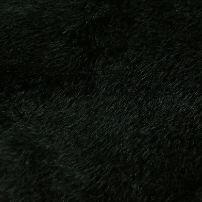 フェイクファー コンビ 半袖 ニット / ブラウス プルオーバー クルーネック ドッキング ウール