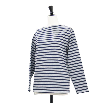 25秋冬 ウェッソン ボーダー バスクシャツ / OUESSANT Tシャツ カットソー 長袖 ボートネック コットン