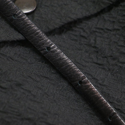 20秋冬 ポリエステル ナイロン スリートジャガード フロントボタン ビスチェ / トップス フレア ベルト付き