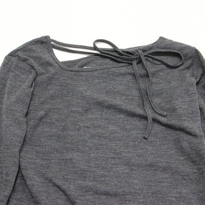 25秋冬 ウール ネックチョーカー プルオーバー / WOOL NECK CHOKER P/O カットソー 長袖 アシンメトリー