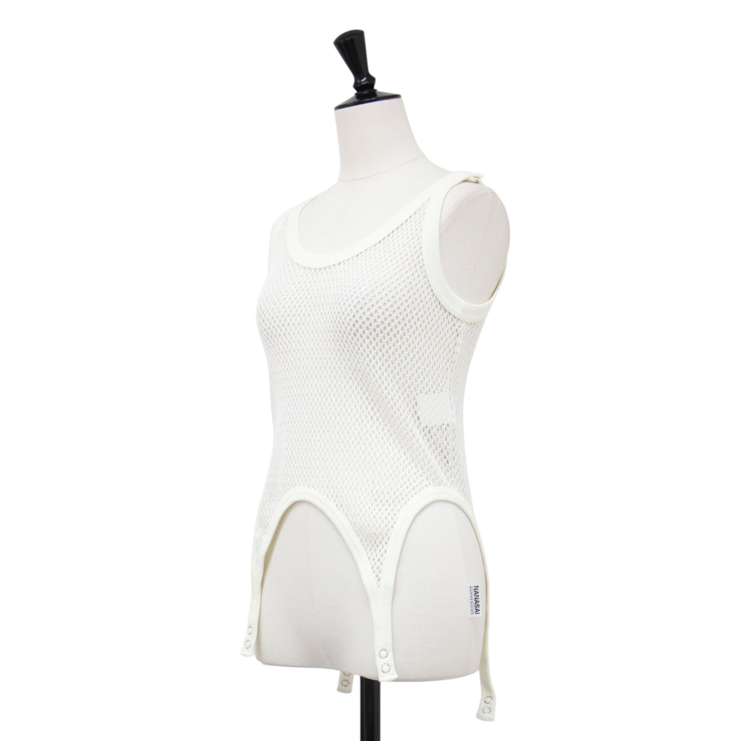 25春夏 コットン ポリエステル メッシュ タンクトップ / COTTON POLYESTER MESH TANK TOP カットソー Uネック ノースリーブ