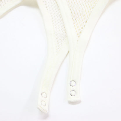 25春夏 コットン ポリエステル メッシュ タンクトップ / COTTON POLYESTER MESH TANK TOP カットソー Uネック ノースリーブ