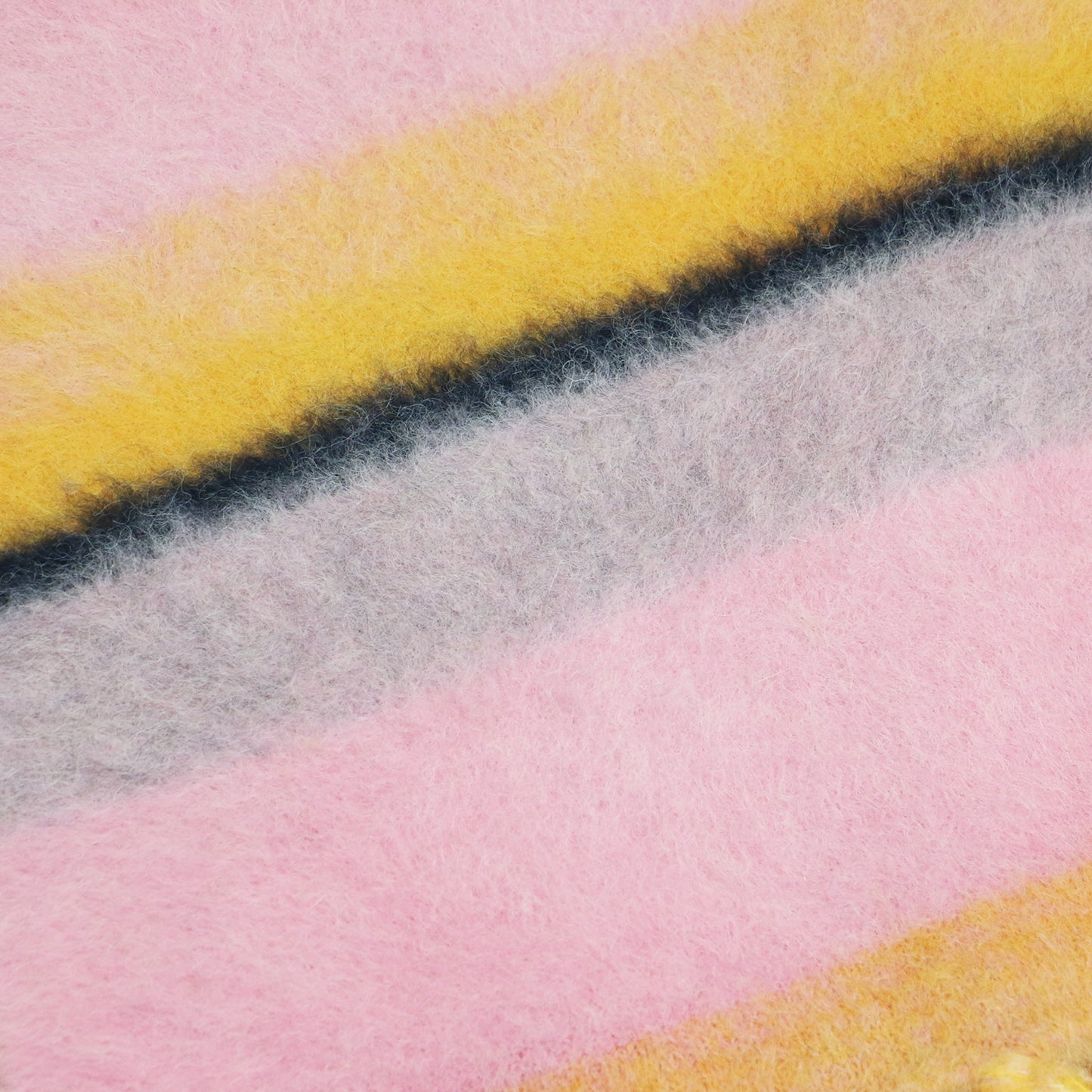 24秋冬 ディップダイ ボーダー ストール	/ マフラー ニット フリンジ アルパカ