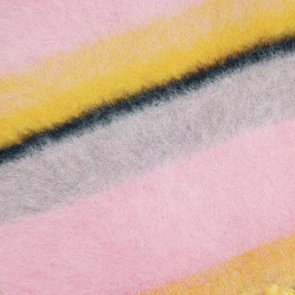 24秋冬 ディップダイ ボーダー ストール	/ マフラー ニット フリンジ アルパカ