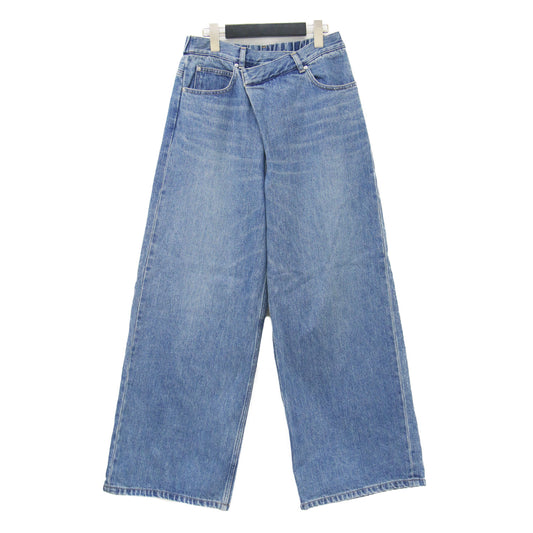 25秋冬 12OZ デニム 5ポケット ギャザー パンツ / ワイド クロス コットン