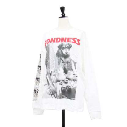 Freada 25秋冬 ドッグ フォトプリント ロンT / ロングスリーブ Tシャツ 長袖 クルーネック コットン
