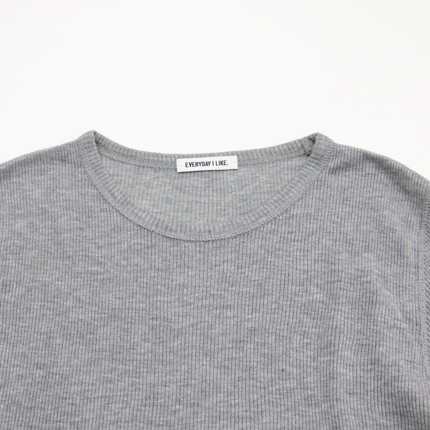 23秋冬 テレコ ロングスリーブ プルオーバー / カットソー Tシャツ 長袖 クルーネック リブ