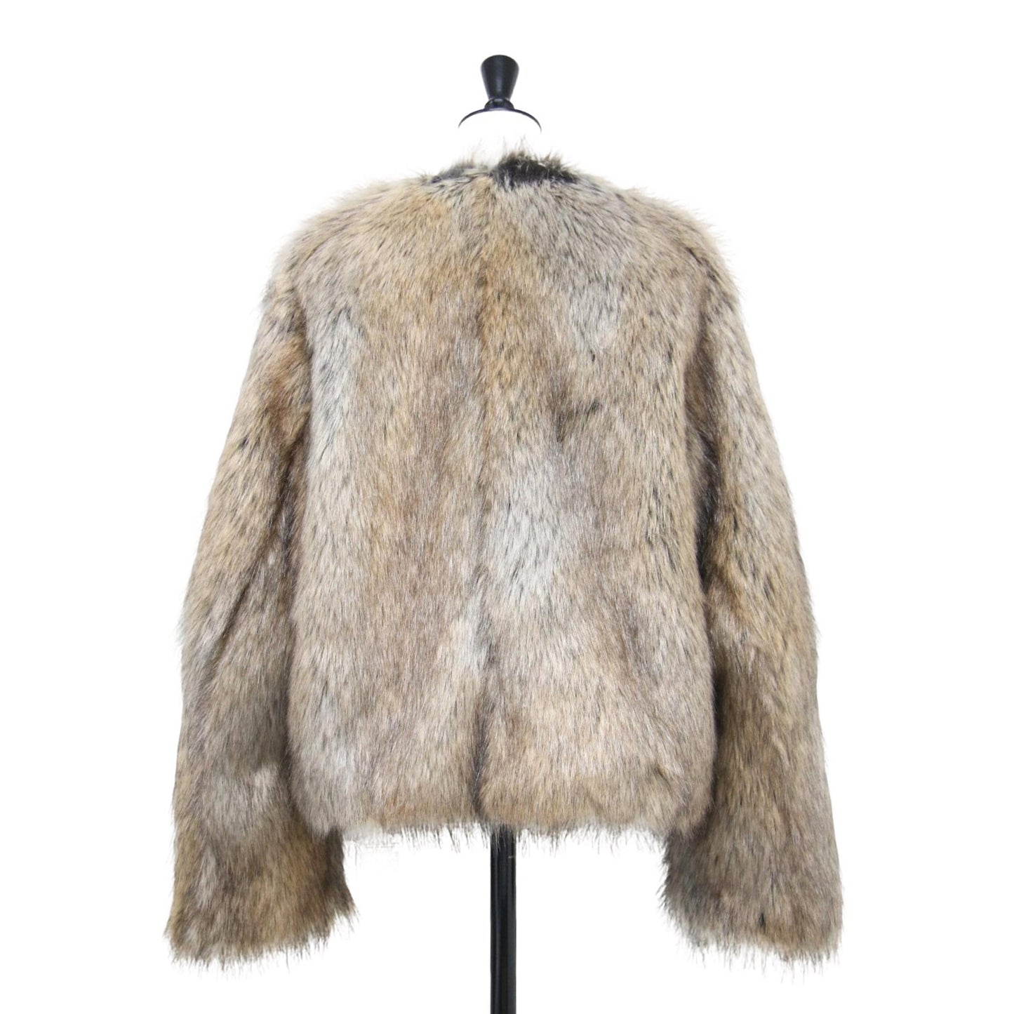 25秋冬 フェイクファー ジャケット / Jane ショート丈 ノーカラー クルーネック