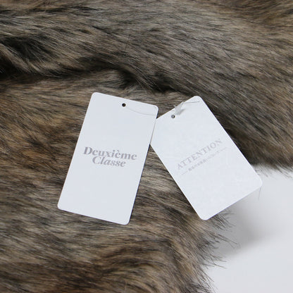 25秋冬 フェイクファー ジャケット / Jane ショート丈 ノーカラー クルーネック