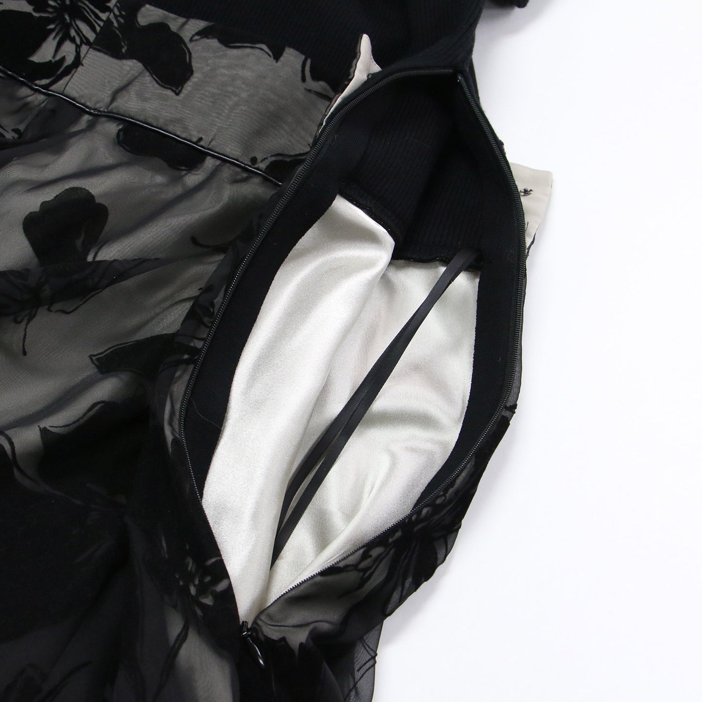 20秋冬 リリー フロッキー ドッキング ワンピース / ロング ハイネック 長袖 コンビ 花柄 プリント