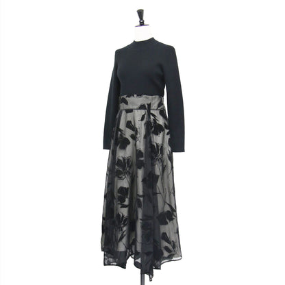 20秋冬 リリー フロッキー ドッキング ワンピース / ロング ハイネック 長袖 コンビ 花柄 プリント