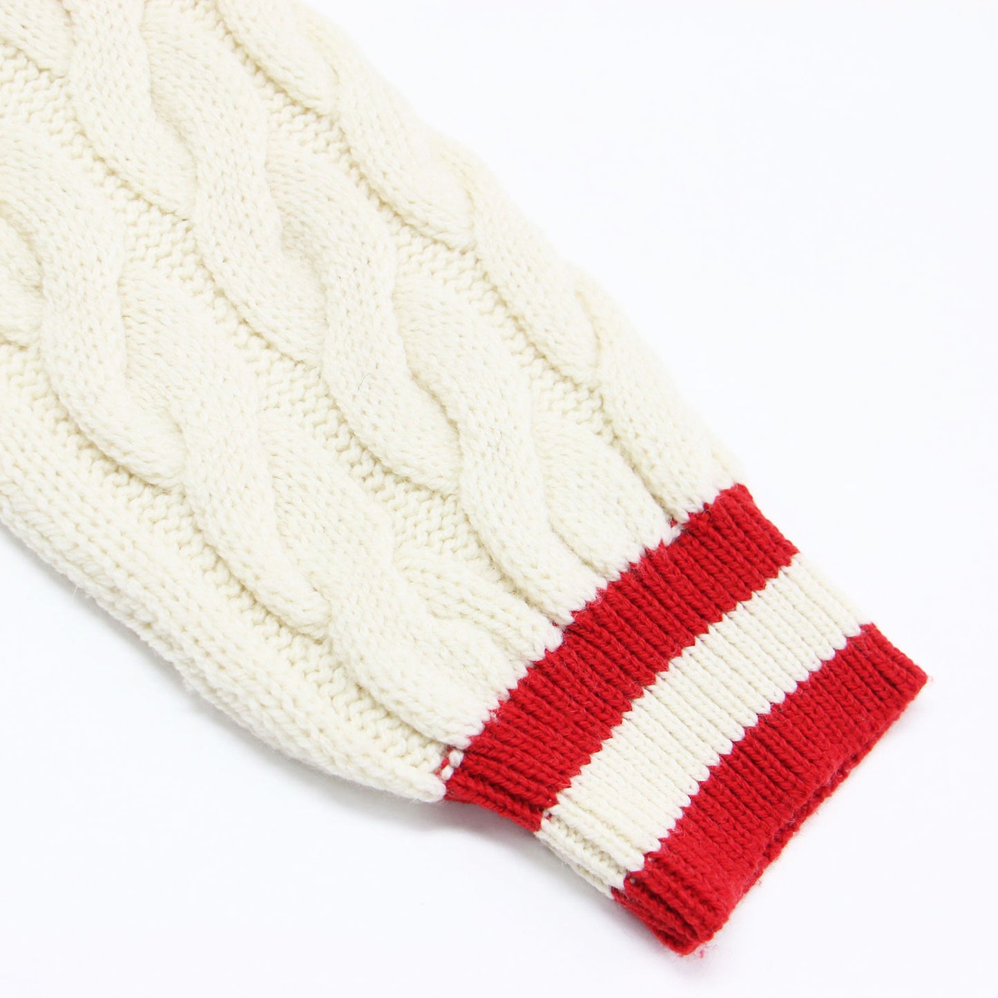 23秋冬 チルデン Vネック カーディガン / Big Cable Vee Cardigan ニット ショート丈 長袖 ケーブル ウール