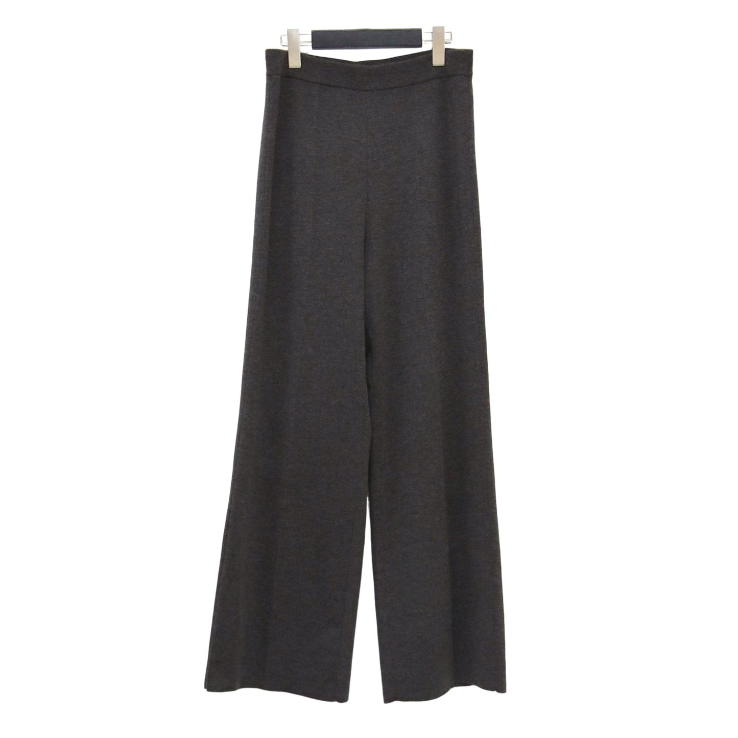25秋冬 センター クリース ニット パンツ / Center Crease Knit ワイド ストレート ウエストゴム ウール