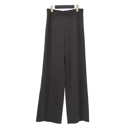 25秋冬 センター クリース ニット パンツ / Center Crease Knit ワイド ストレート ウエストゴム ウール