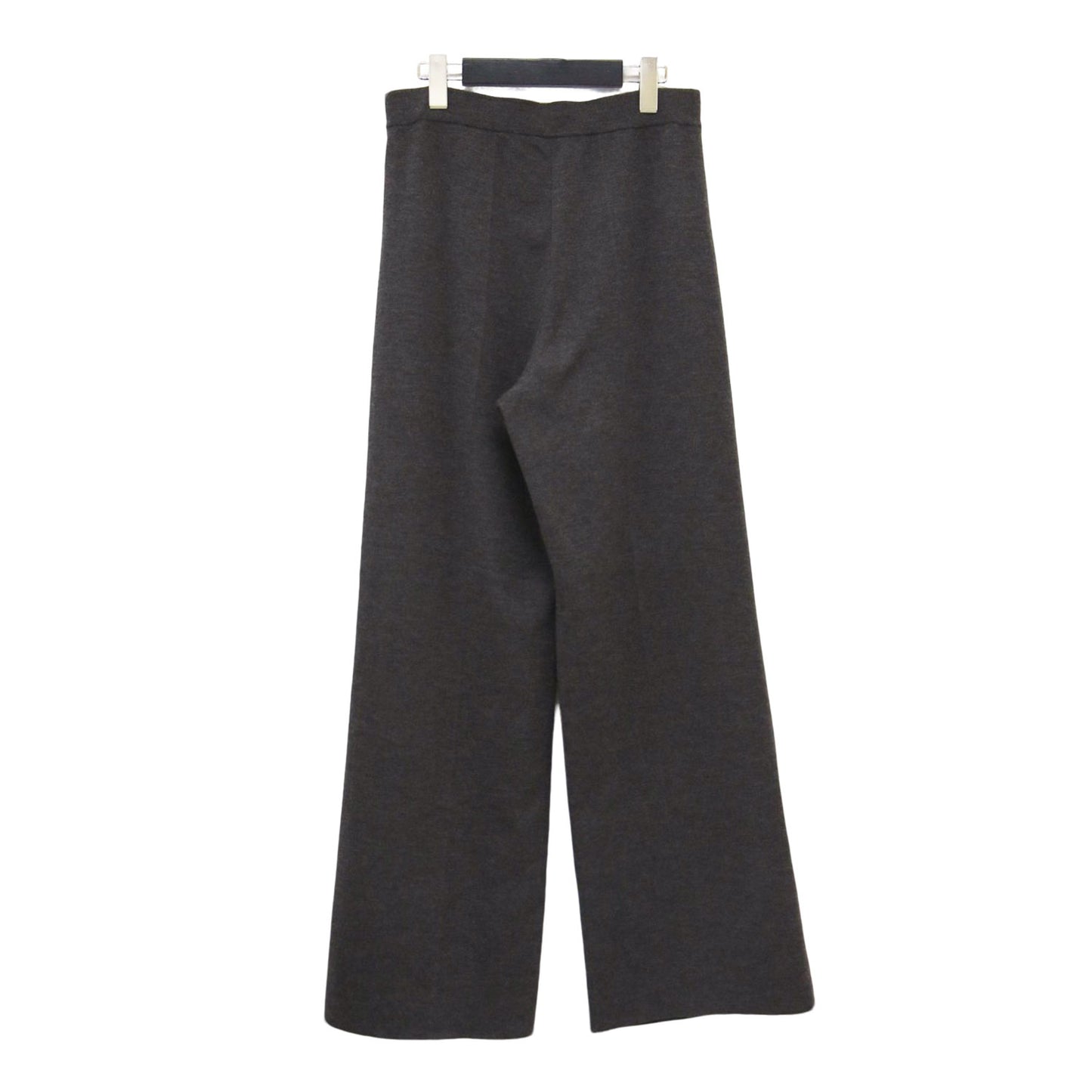 25秋冬 センター クリース ニット パンツ / Center Crease Knit ワイド ストレート ウエストゴム ウール