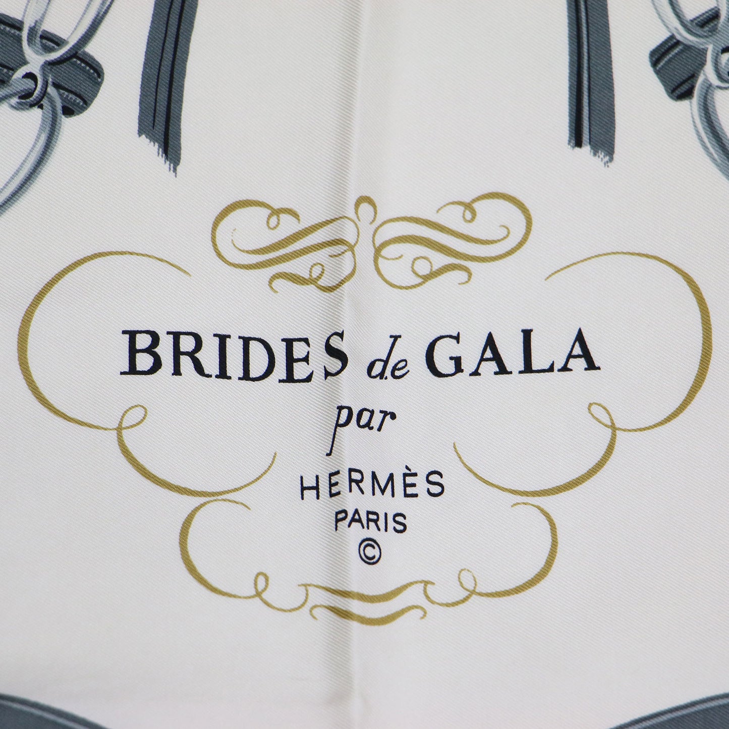 カレ90 シルク スカーフ / BRIDES de GALA 式典用馬勒 大判 正方形