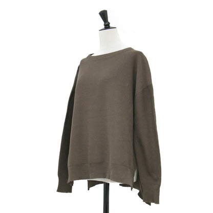 20秋冬 ボートネック ワイド ニット / プルオーバー 長袖 コットン