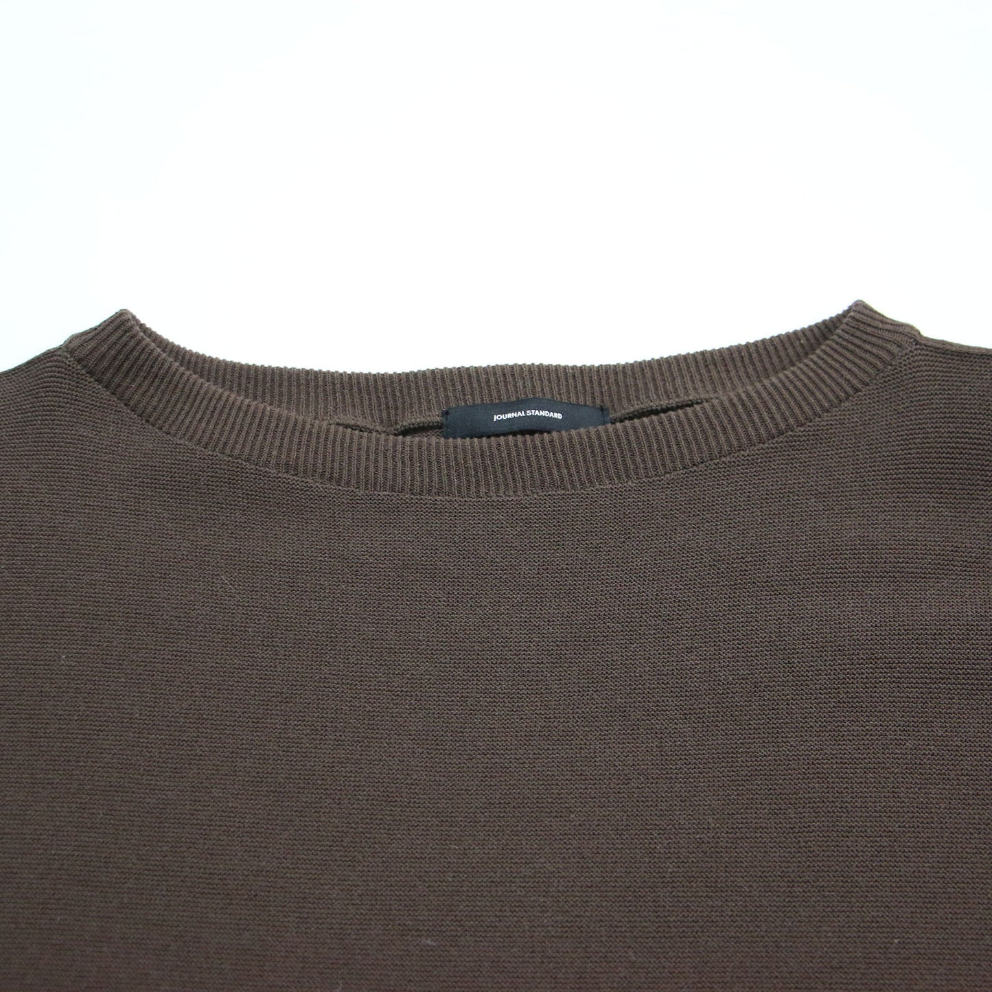 20秋冬 ボートネック ワイド ニット / プルオーバー 長袖 コットン