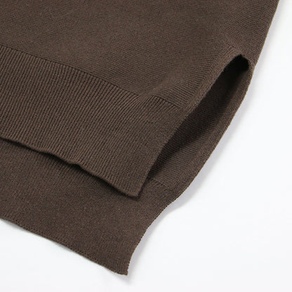 20秋冬 ボートネック ワイド ニット / プルオーバー 長袖 コットン