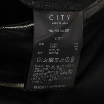 21秋冬 タイト スリット ロング スカート / サイドライン パイピング ストレッチ素材