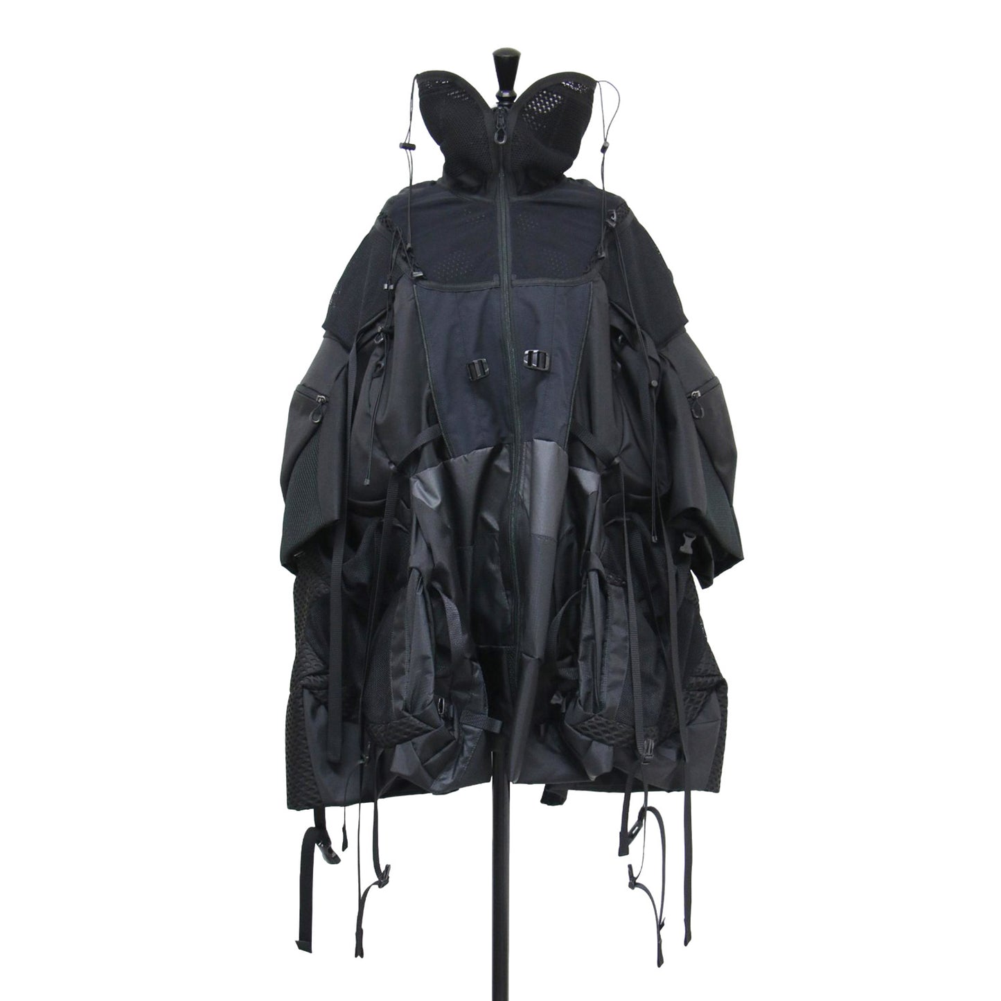 23秋冬 ナイロン メッシュ 再構築 ジャケット / ブルゾン 七分袖 Aライン オーバーサイズ