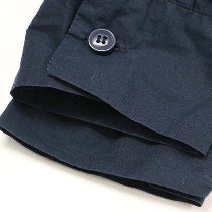 コットン ギャザー シャツワンピース / ロング 長袖 バンドカラー フレア