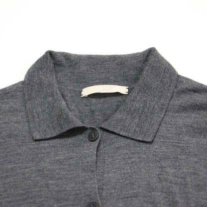 24秋冬 襟付き カーディガン / ニット シャツ 長袖 ウール